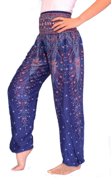 Blue Peacock Harem Pants