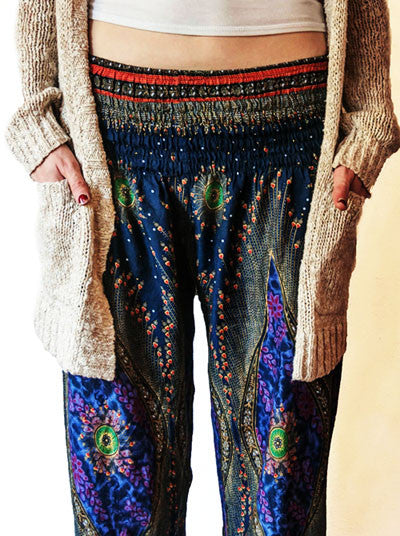 Bohemian Harem Pants  Banjamath Elephant Hippie Pants from Thailand