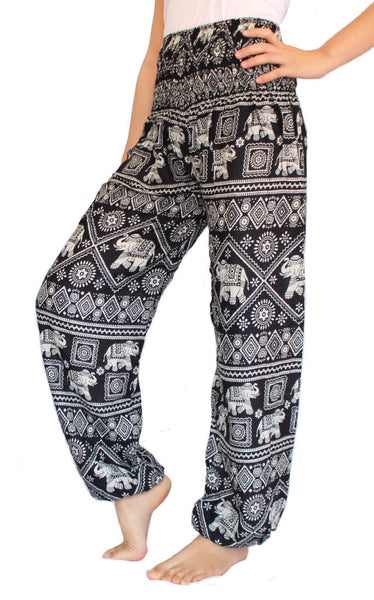Black Elephant Harem Pants