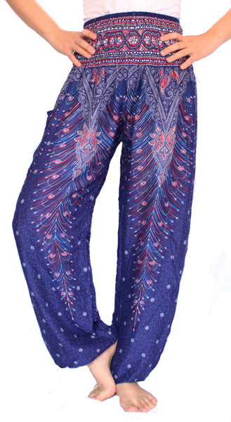 Blue Peacock Harem Pants