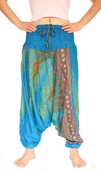 Light Blue Peacock Aladdin Pants