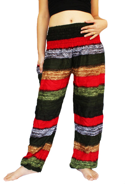 Red Striped Harem Pants
